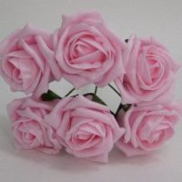 YF43BBP - QUALITY COTTAGE ROSE IN BRIGHT BABY PINK- BUY 60 BUNCHES PAY £1.15 A BUNCH