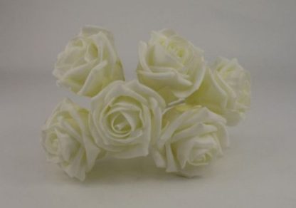 YF43II -QUALITY  COTTAGE ROSE IN ALL IVORY COLOURFAST FOAM